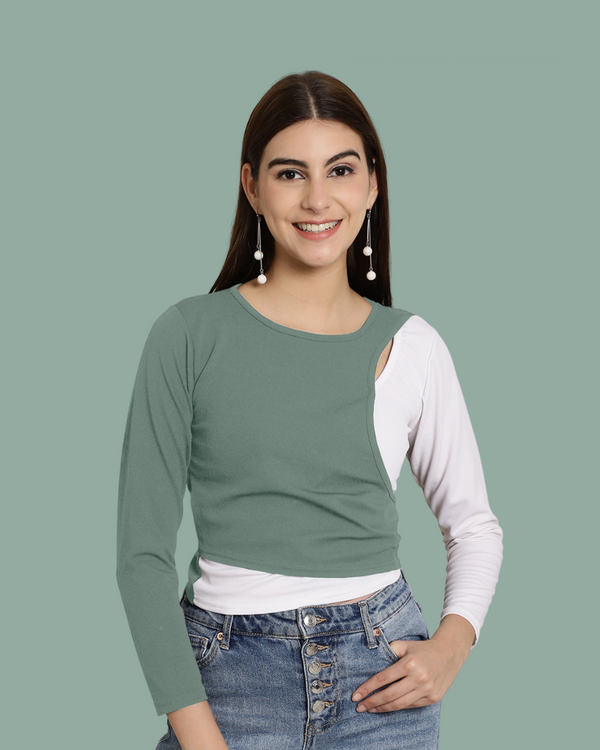 Green Chic Layered Top