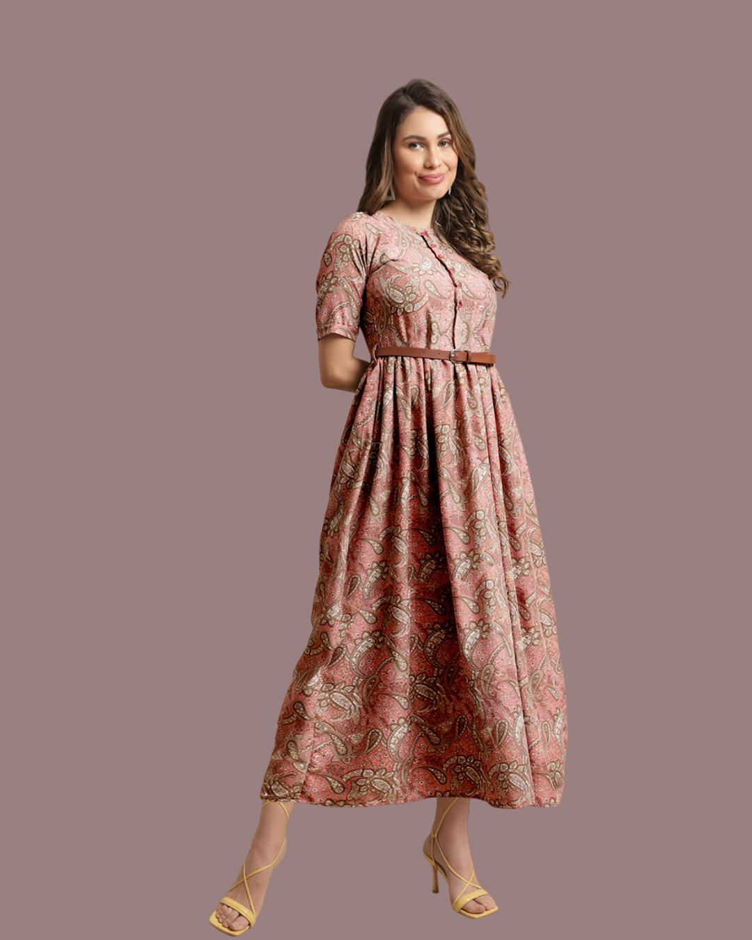 Chocolate Blossom Maxi Dress