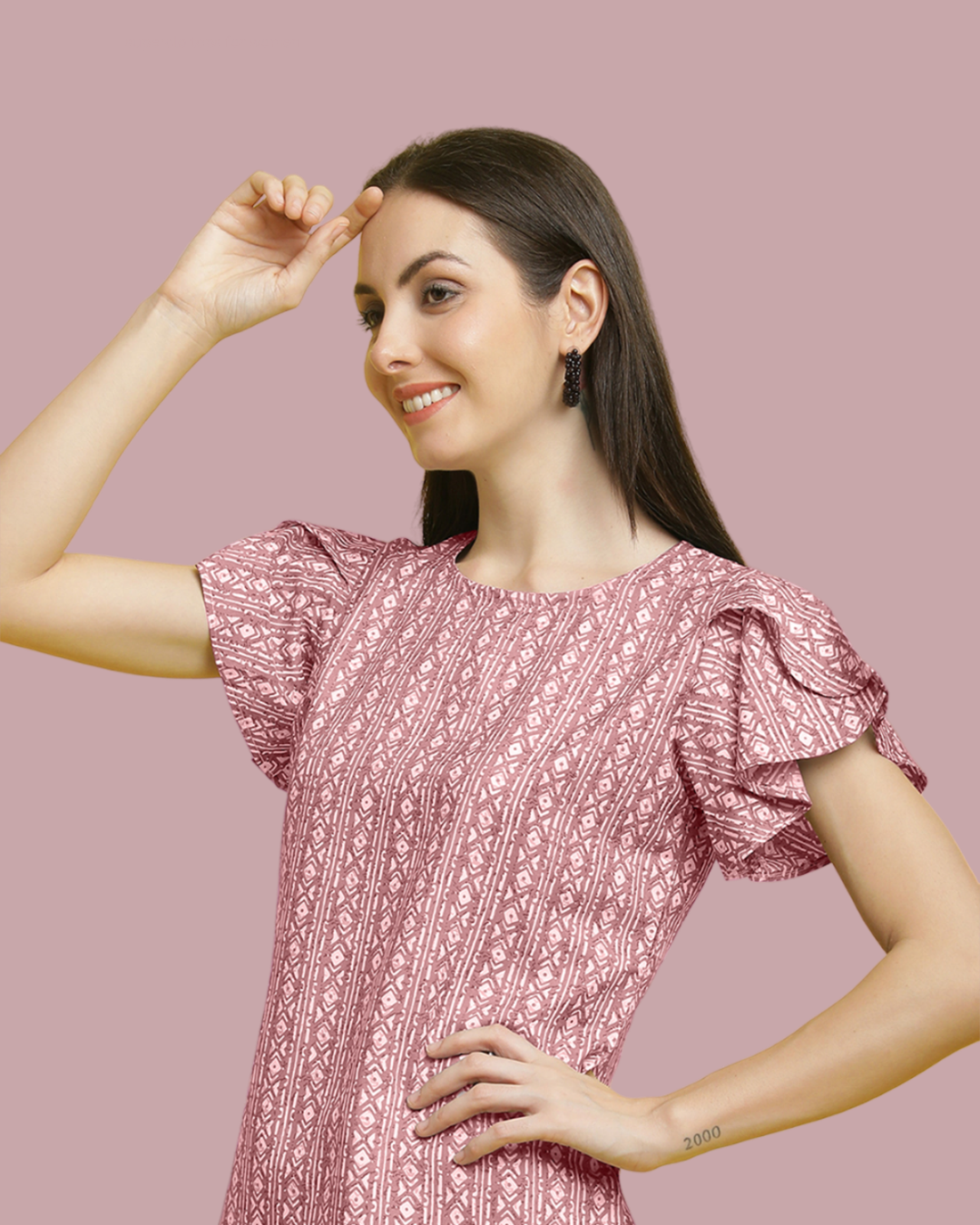 Modern Blush Pink Pattern Top