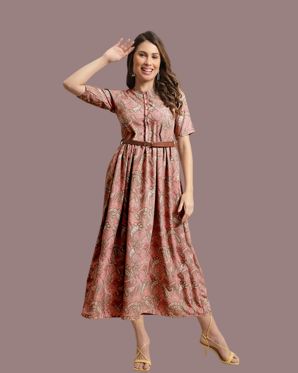 Chocolate Blossom Maxi Dress