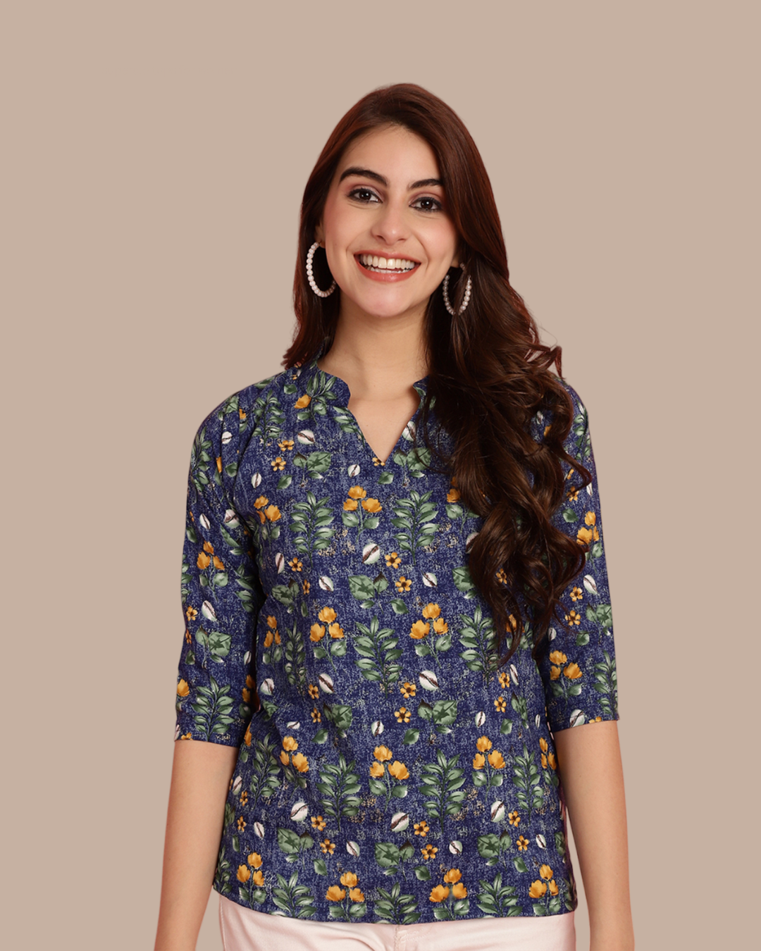 Botanical Blue Top
