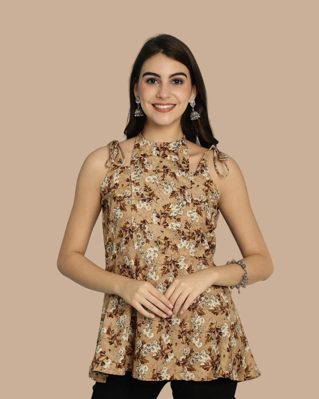 Nature-inspired Brown Top