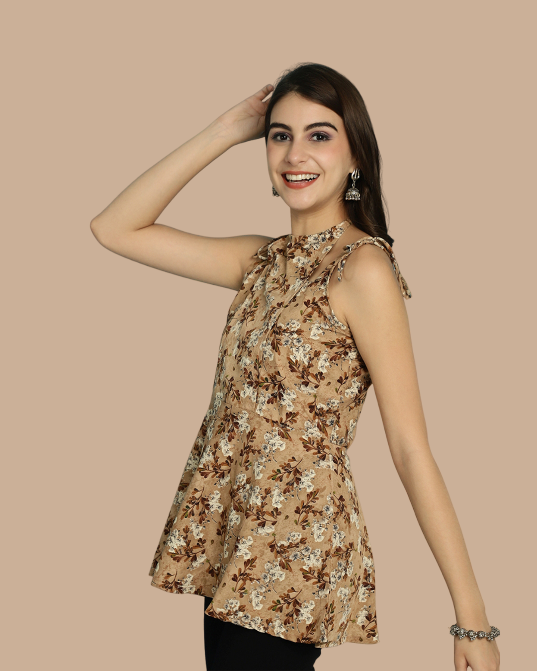 Nature-inspired Brown Top