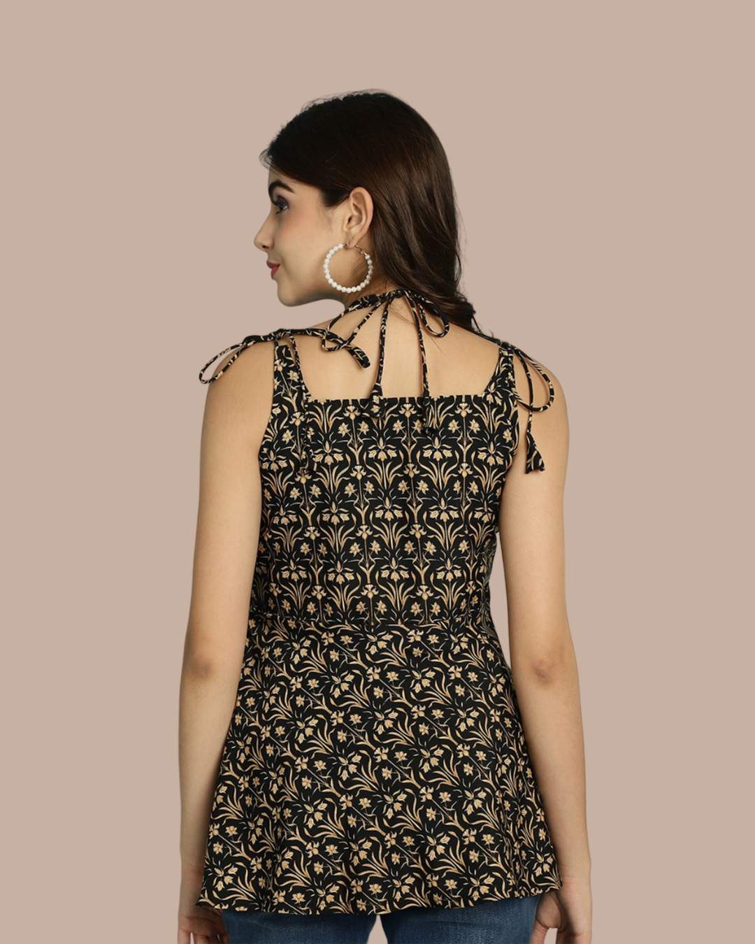 Golden Gleam Black Top