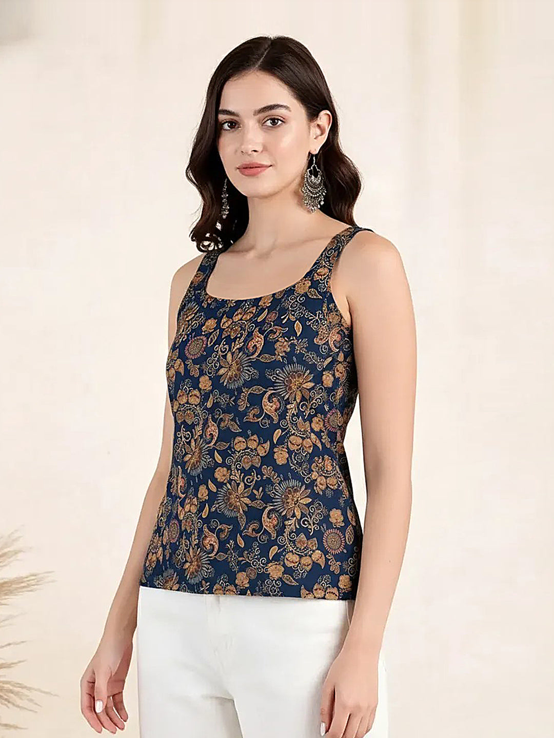 Blue & Gold Charm Top
