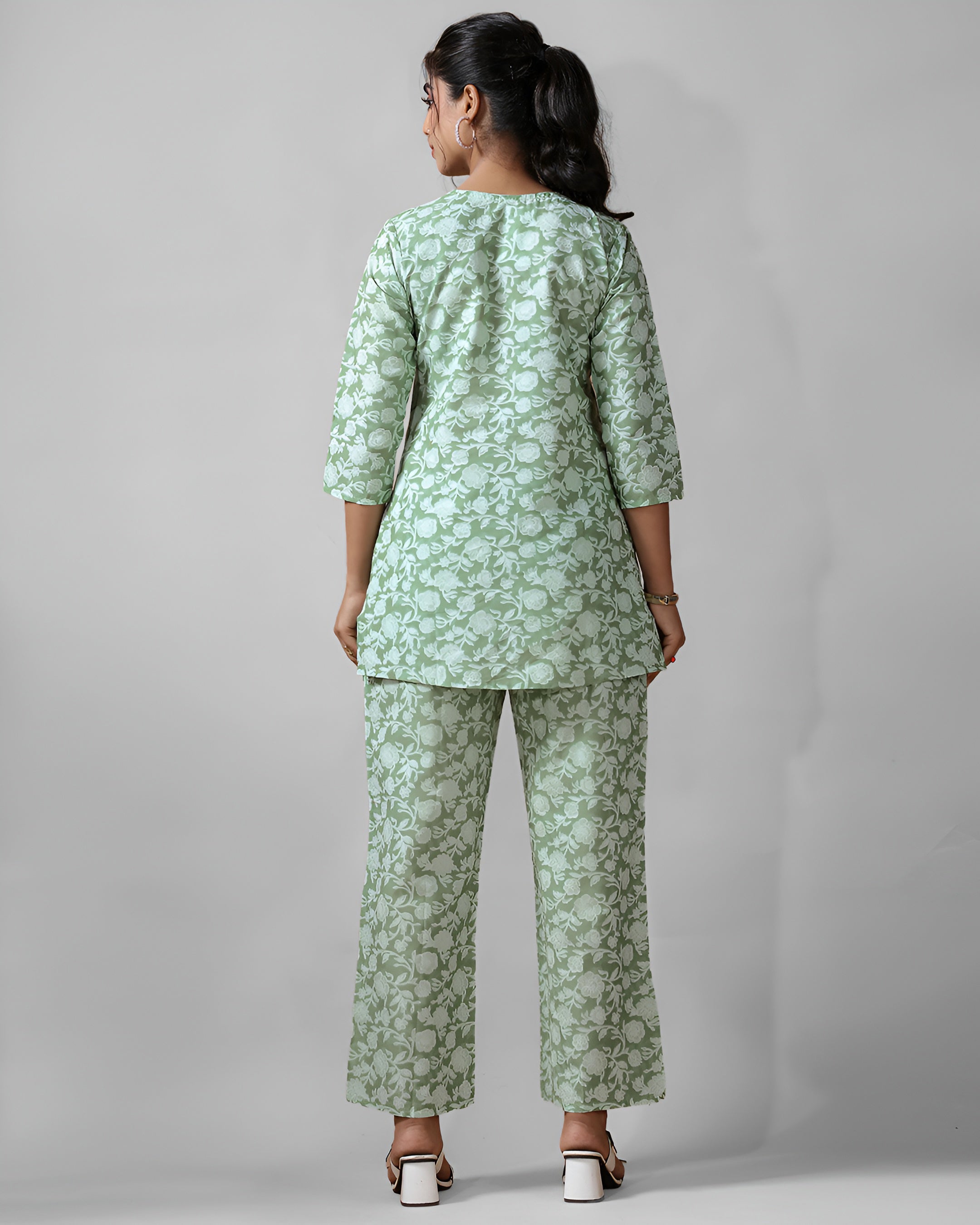 Mint Pure Cotton Co-ord Set