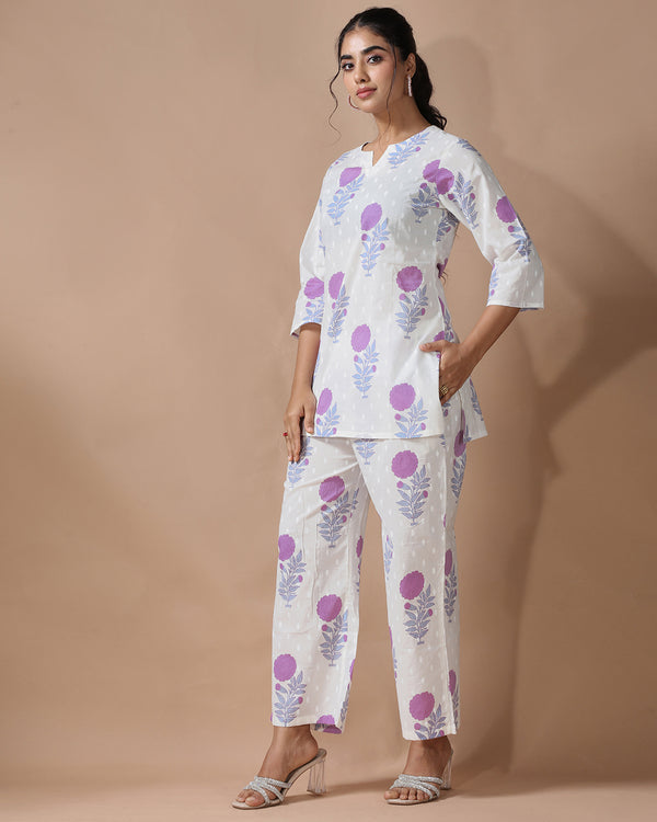 Lilac Pure Cotton Co-ord Set