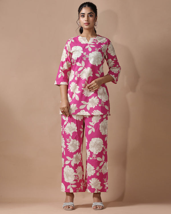 Pink Pure Cotton Co-ord Set