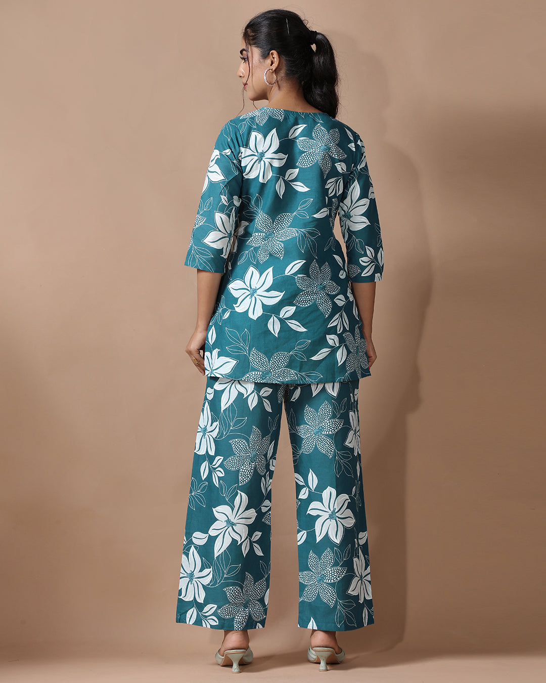 Frosted Blue Pure Cotton Co-ord Set