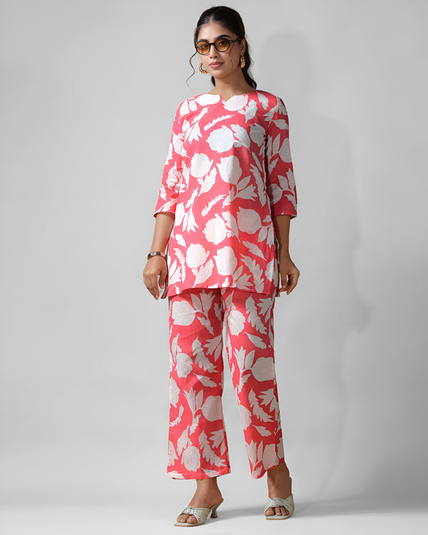 Pink Punch Pure Cotton Co-ord Set