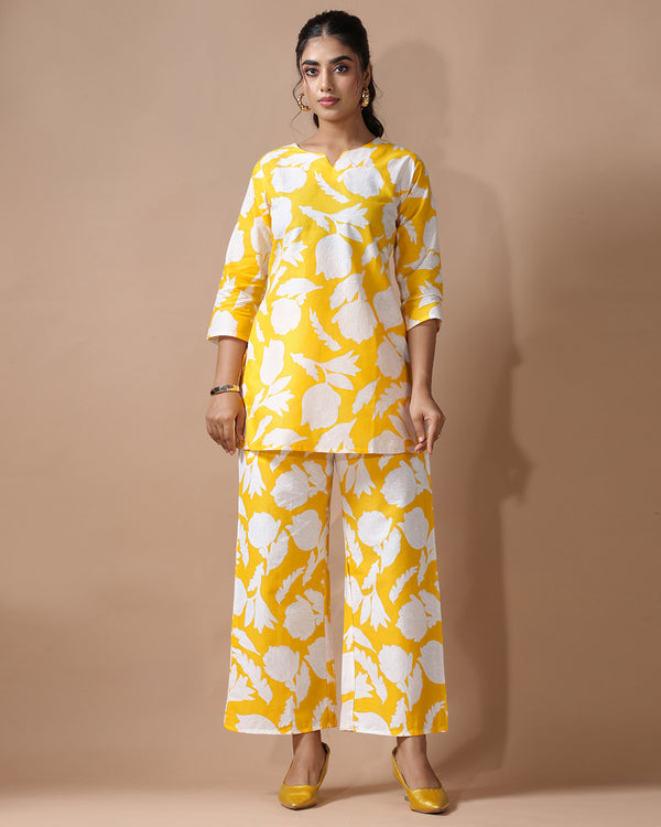 Lemon Glow Pure Cotton Co-ord Set
