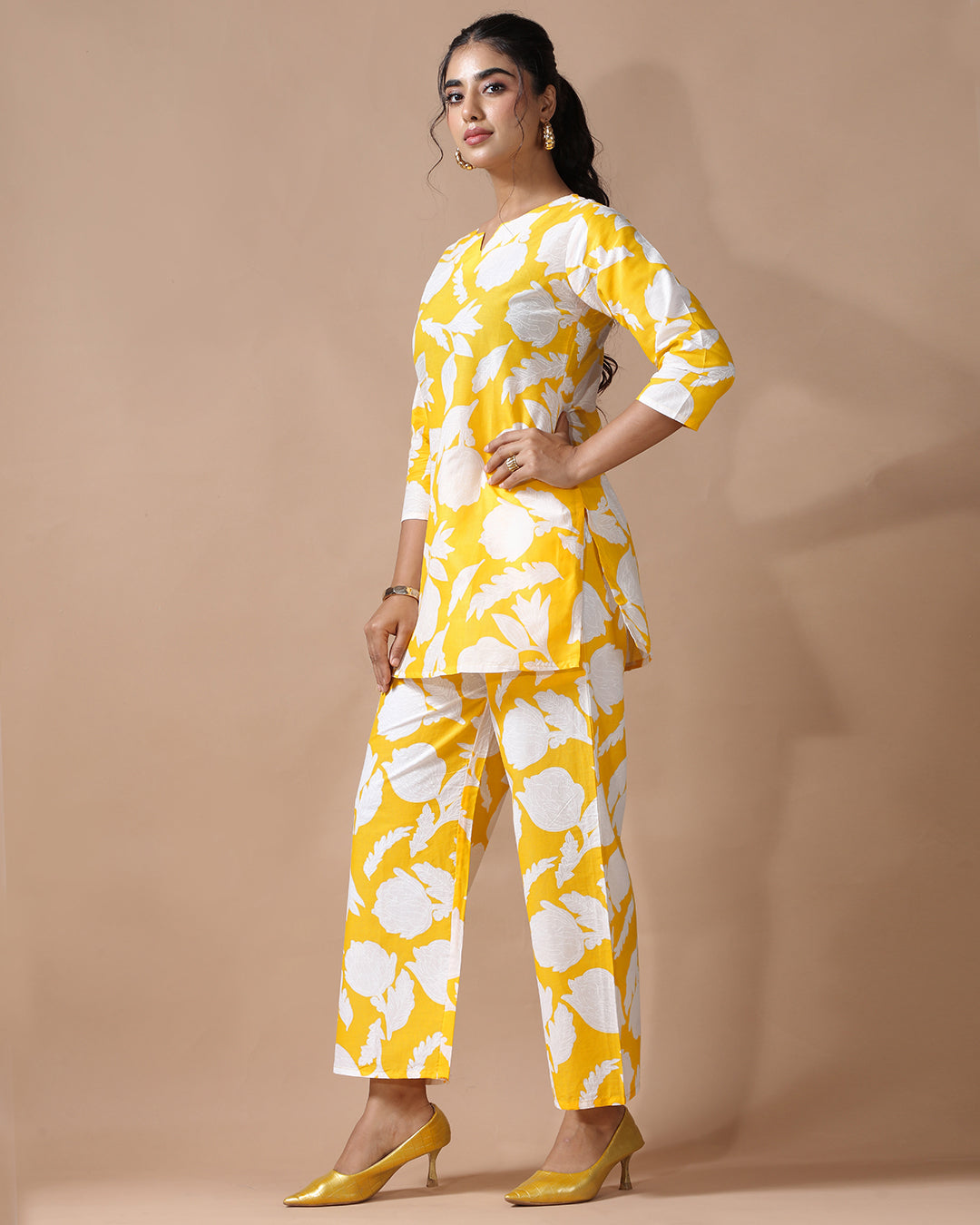 Lemon Glow Pure Cotton Co-ord Set