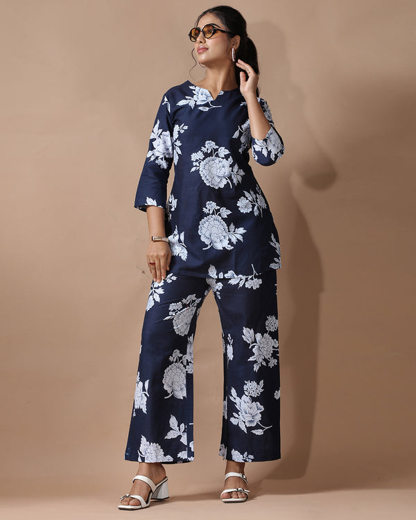 Blueberry Pure Cotton Co-ord Set