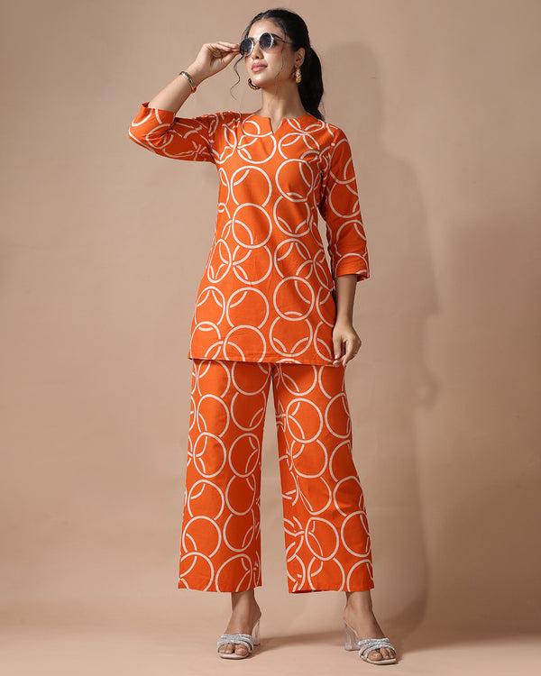 Saffron Pure Cotton Co-ord Set