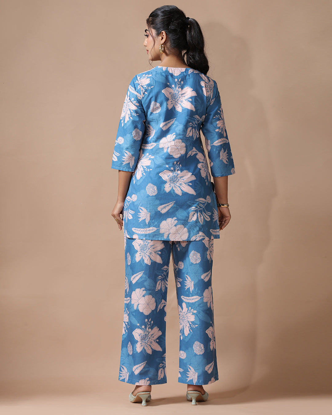 Blue Pure Cotton Co-ord Set
