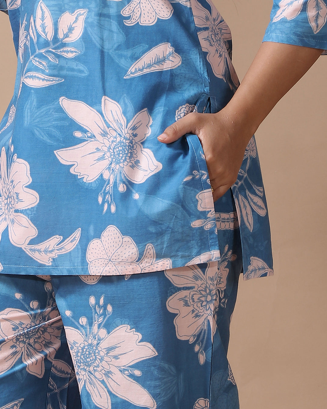 Blue Pure Cotton Co-ord Set