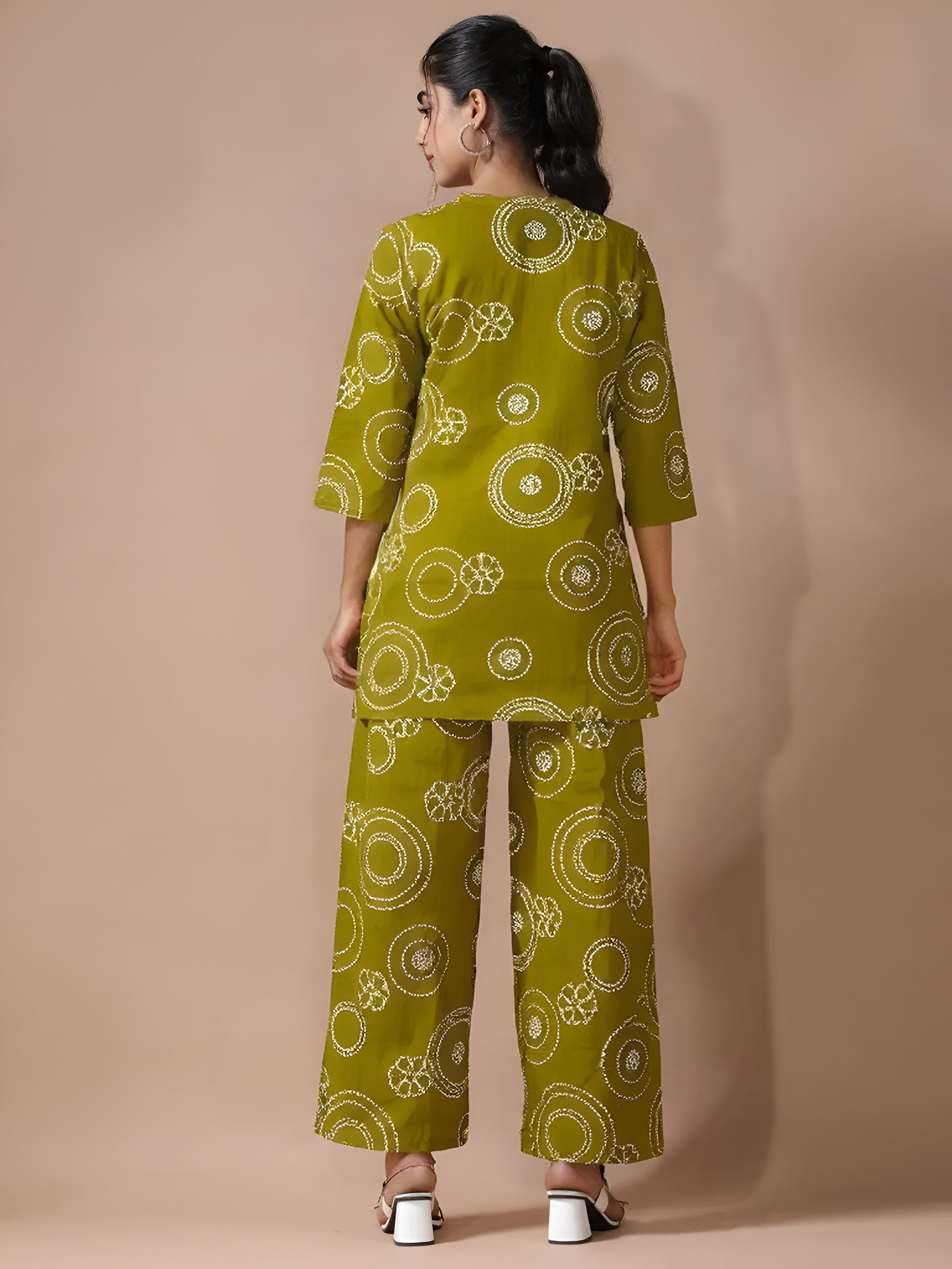 Olive Pure Cotton Co-ord Set