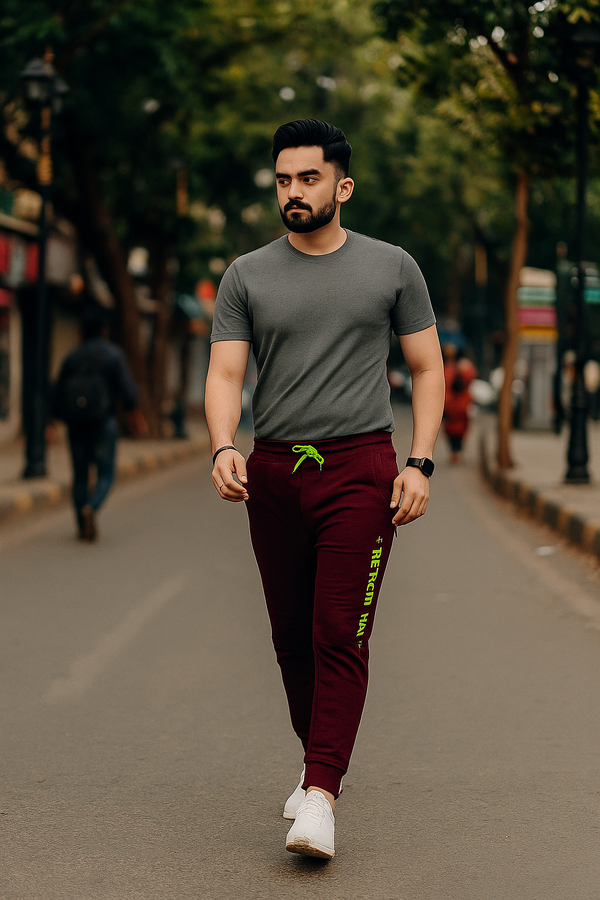 Wine Red Athletic Pant