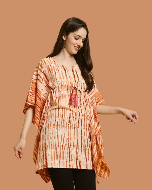 Citrus Burst Tie-Dye Kaftan