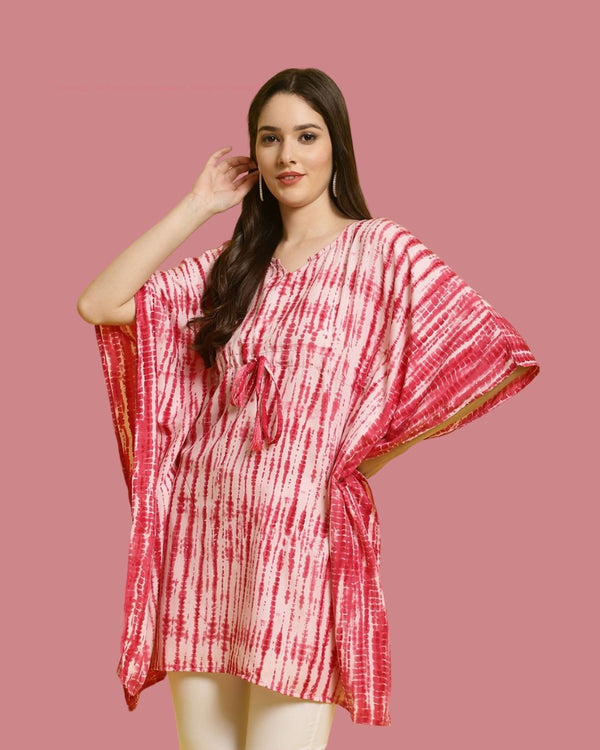 Blush Pink Tie-Dye Kaftan