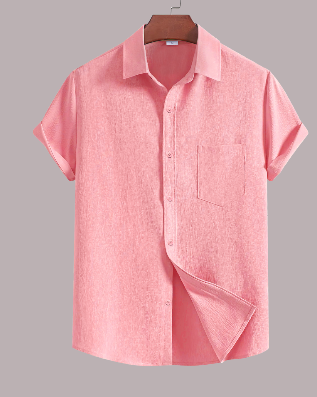 Gentle Pink Textured Shirt