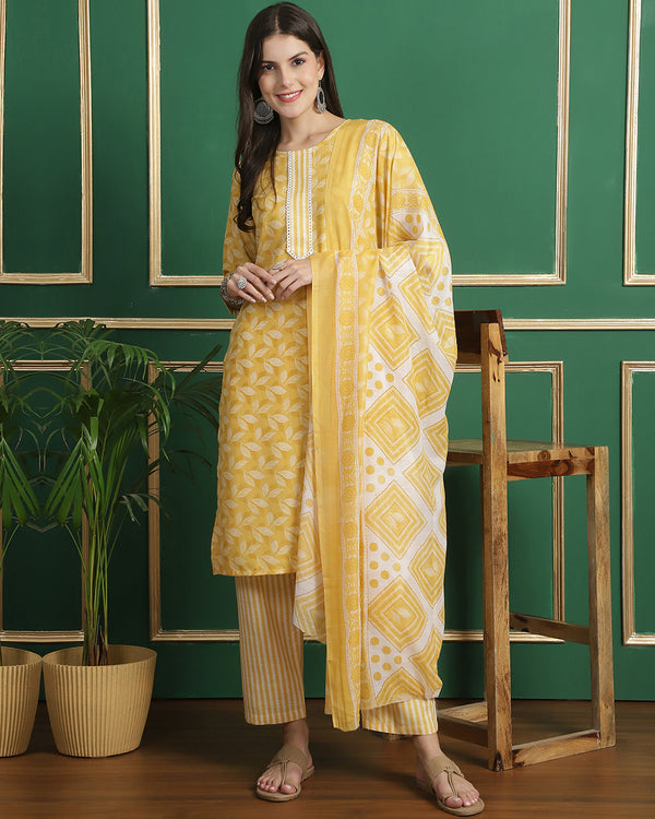 Golden Glow Kurta Set - Set of 3