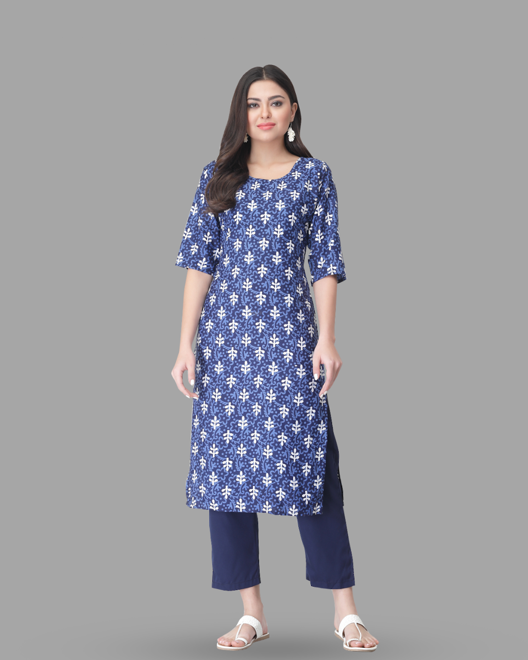 Blooming Blue Elegant Kurta With Pant