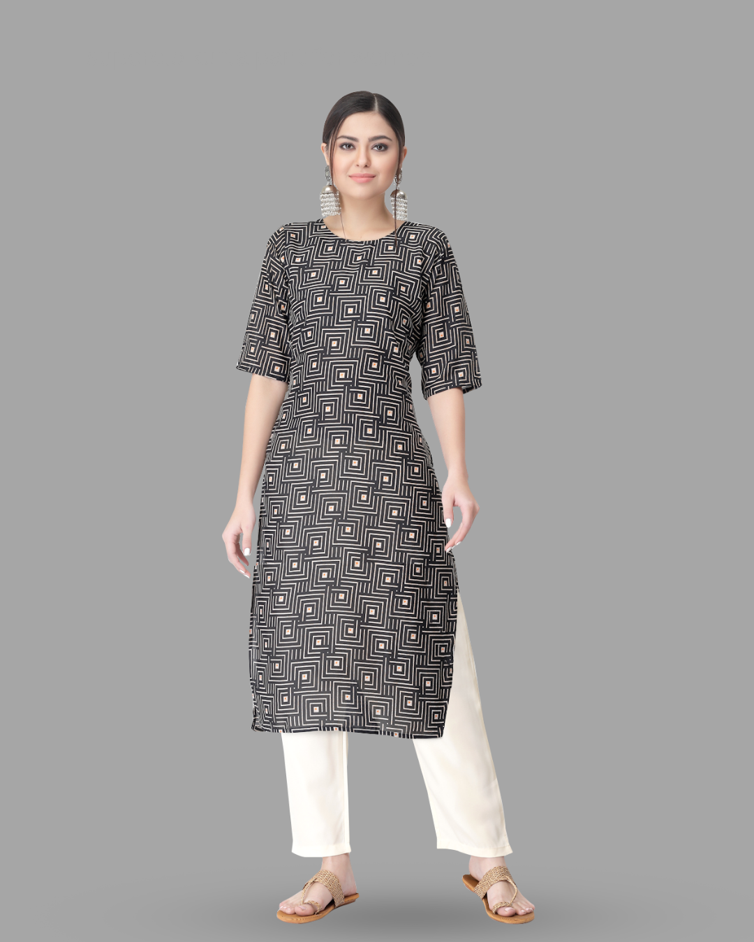 Pixel Perfect Printed Kurta With Pant