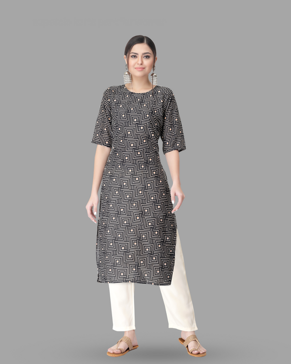 Pixel Perfect Printed Kurta With Pant