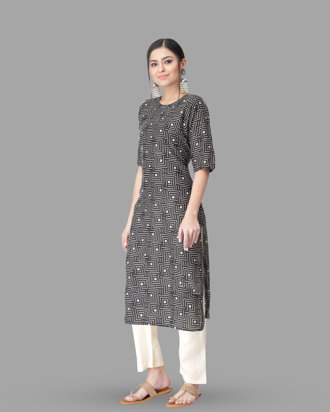 Pixel Perfect Printed Kurta With Pant