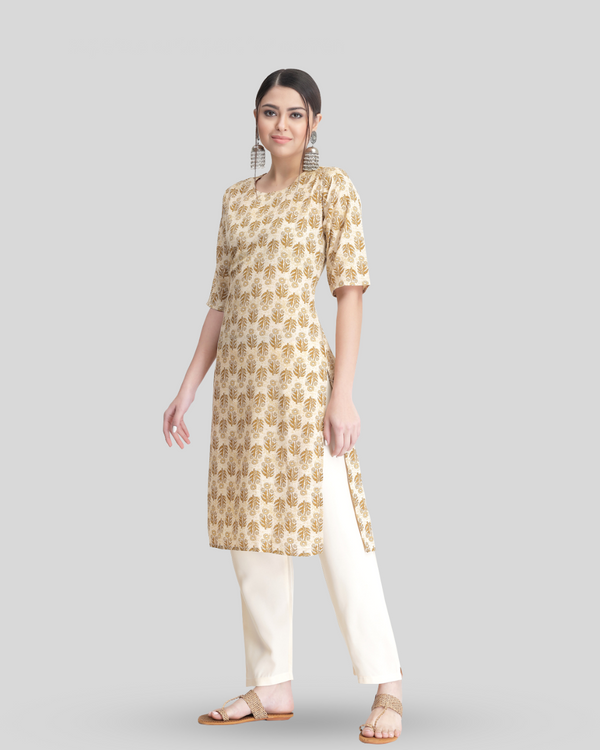 Flower Field Printed Kurta With Pant