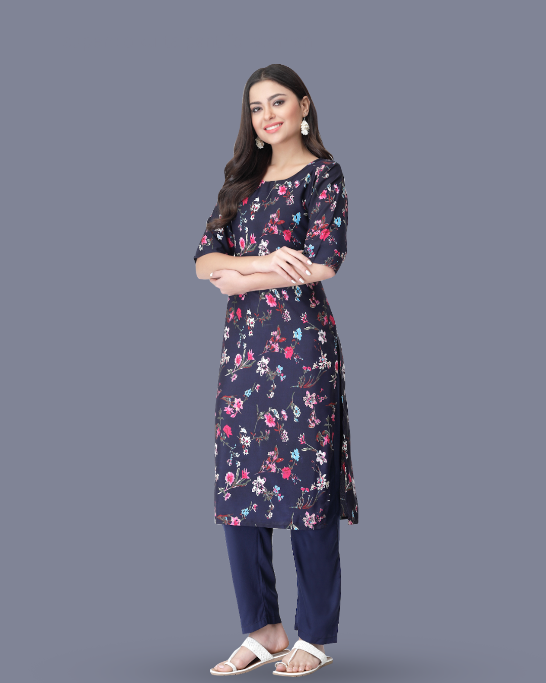 Harmony of Flowers Kurta With Pant