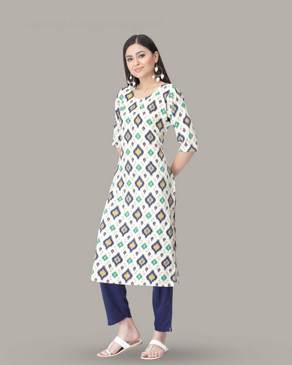 White Diamond Delight Kurta With Pant