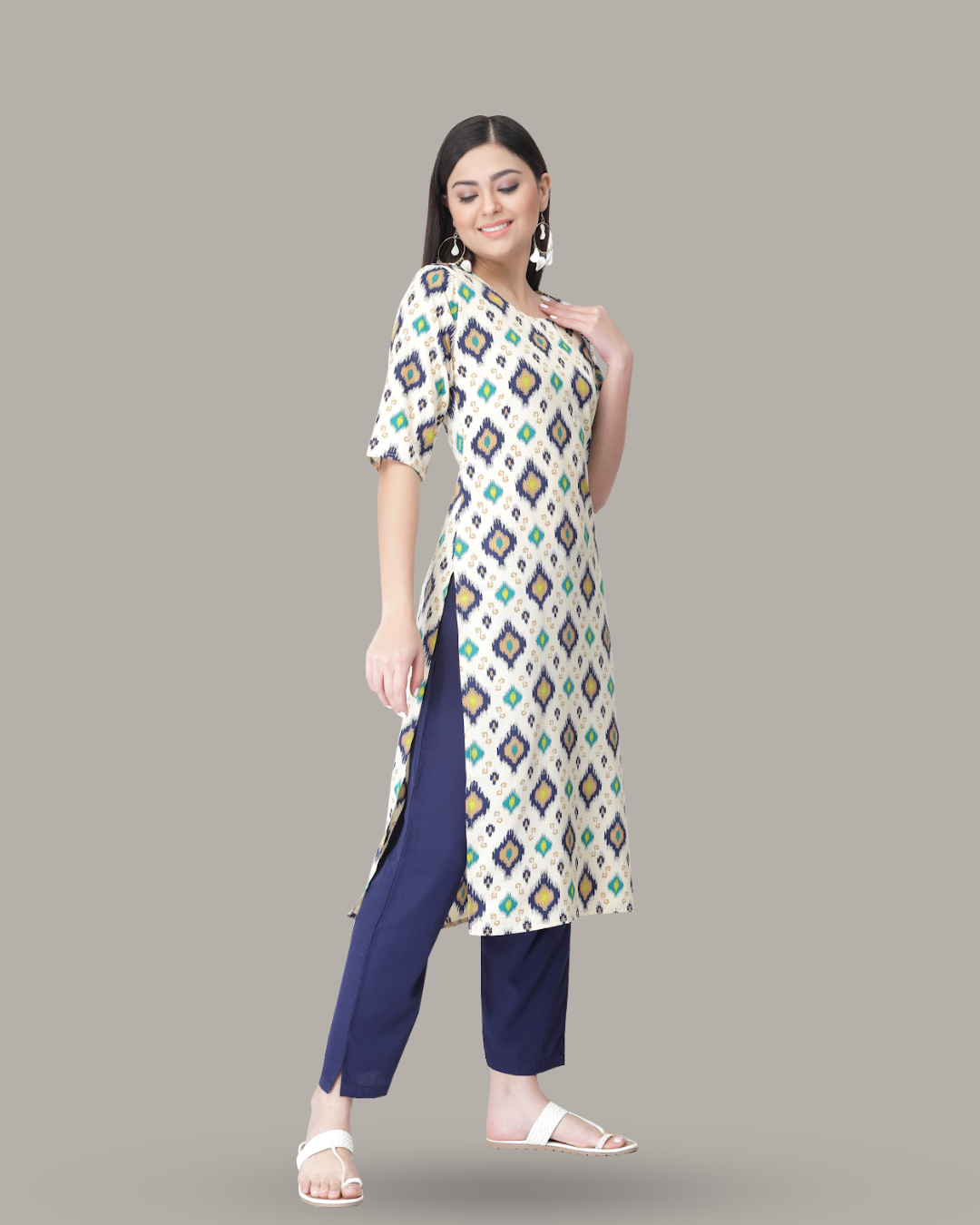 White Diamond Delight Kurta With Pant