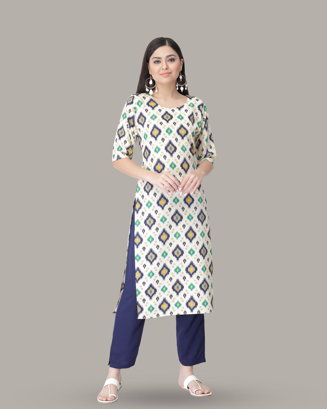 White Diamond Delight Kurta With Pant