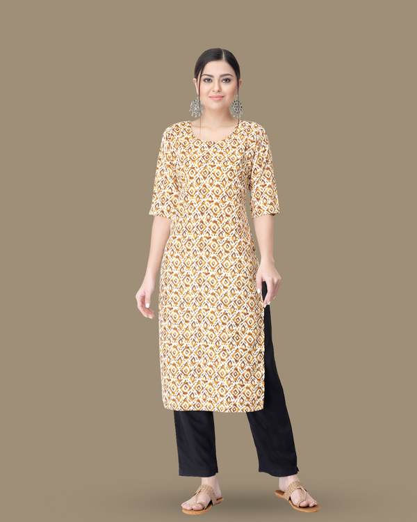 Sand Dune Printed Kurta With Pant