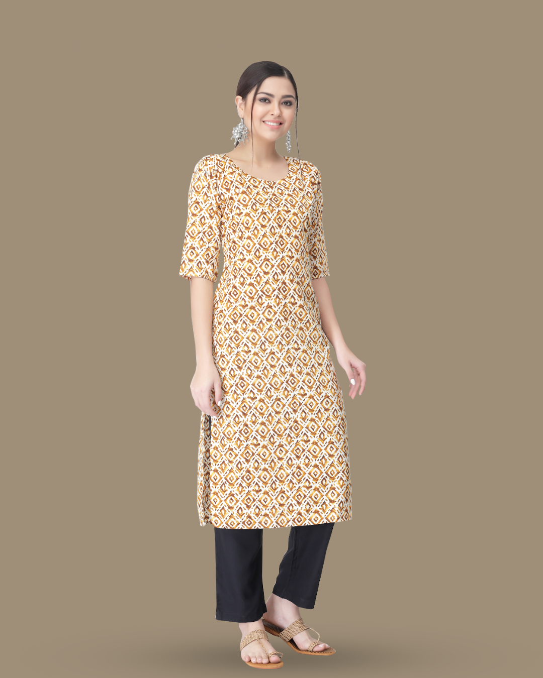Sand Dune Printed Kurta With Pant