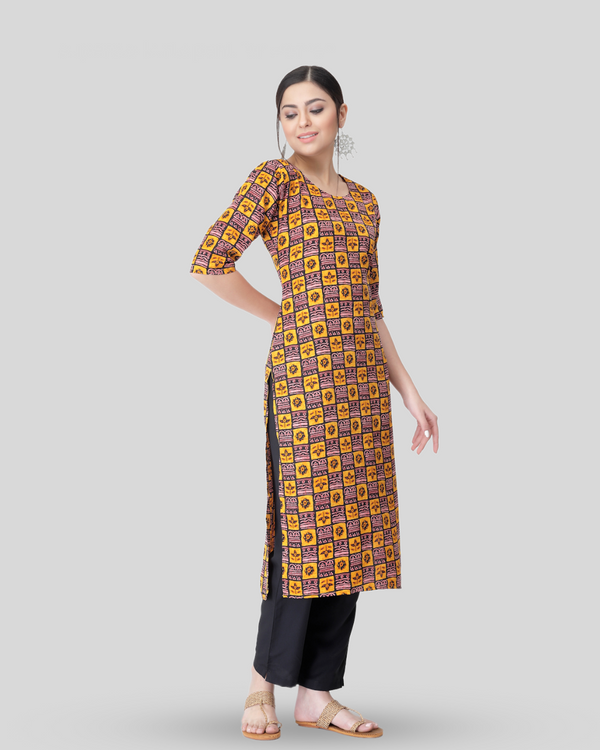 Sun-kissed Printed Kurta With Pant