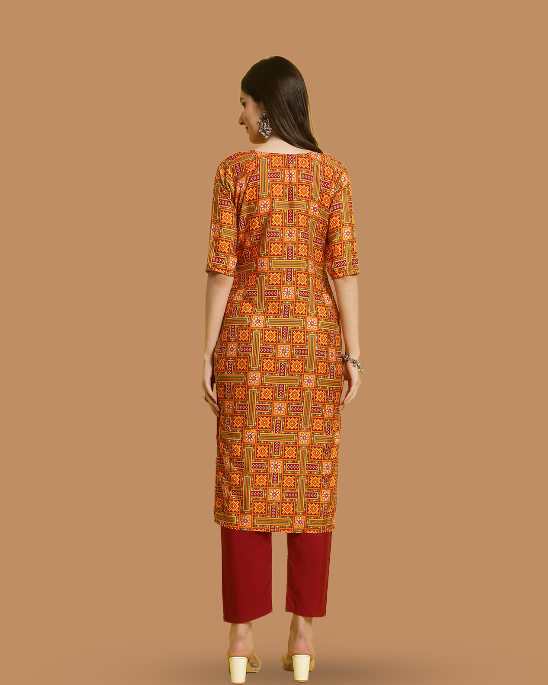 Colorful Fusion Printed Kurta With Pant
