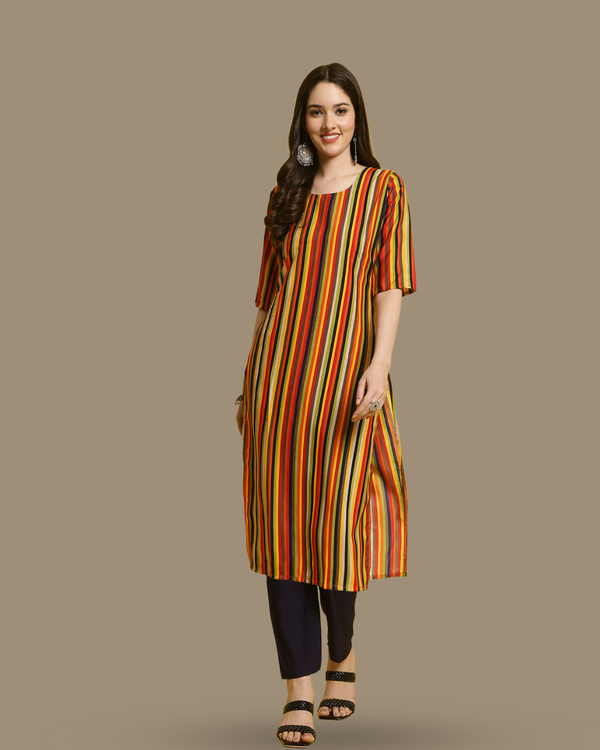Multicolor Melody Kurta With Pant