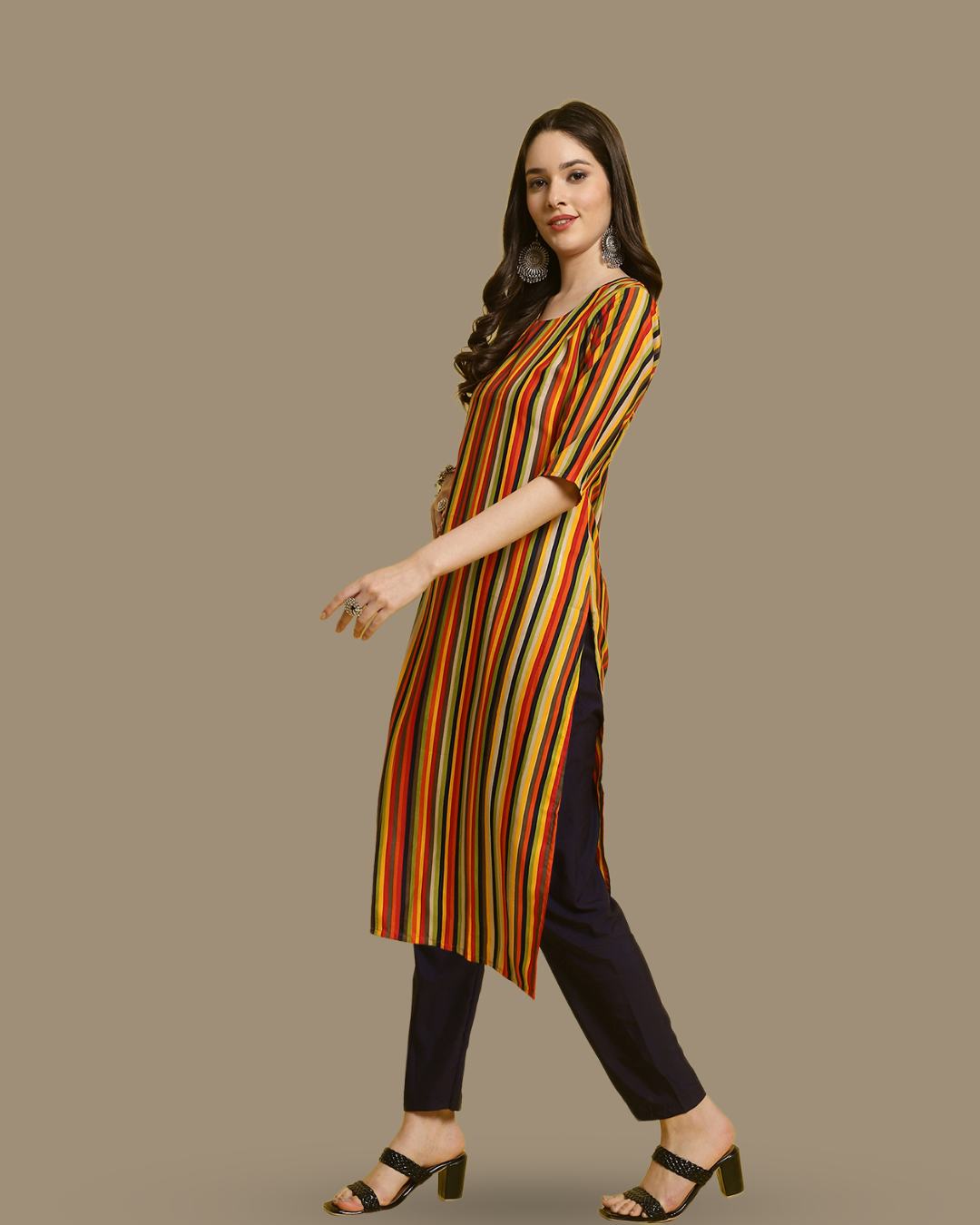 Multicolor Melody Kurta With Pant