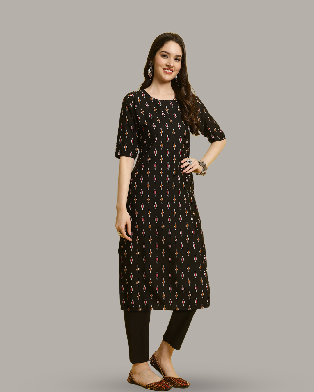 Black Beauty Printed Kurta With Pant