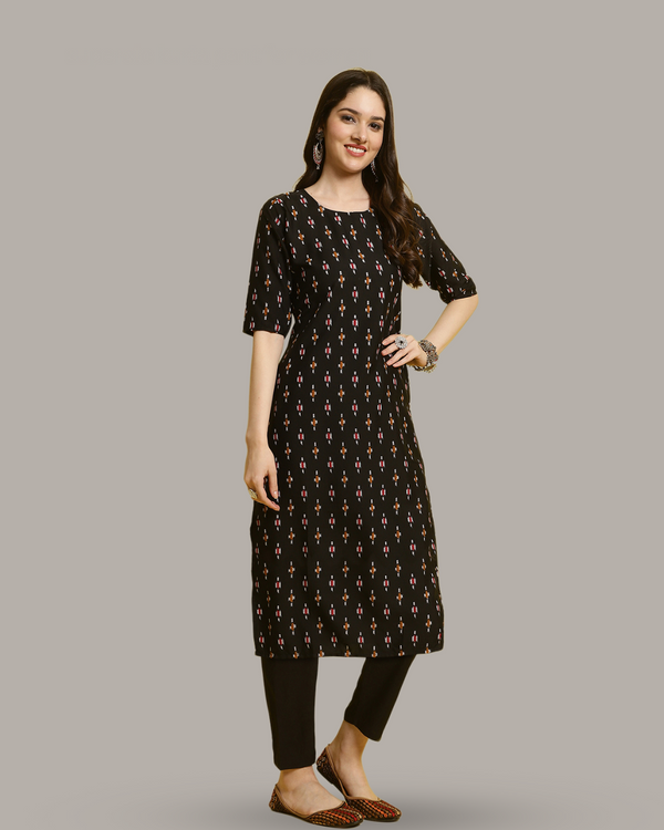 Black Beauty Printed Kurta With Pant