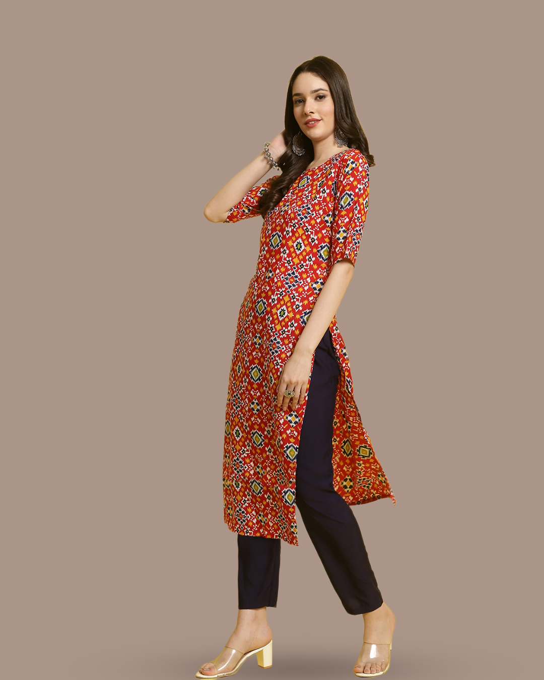 Colorburst Print Kurta With Pant