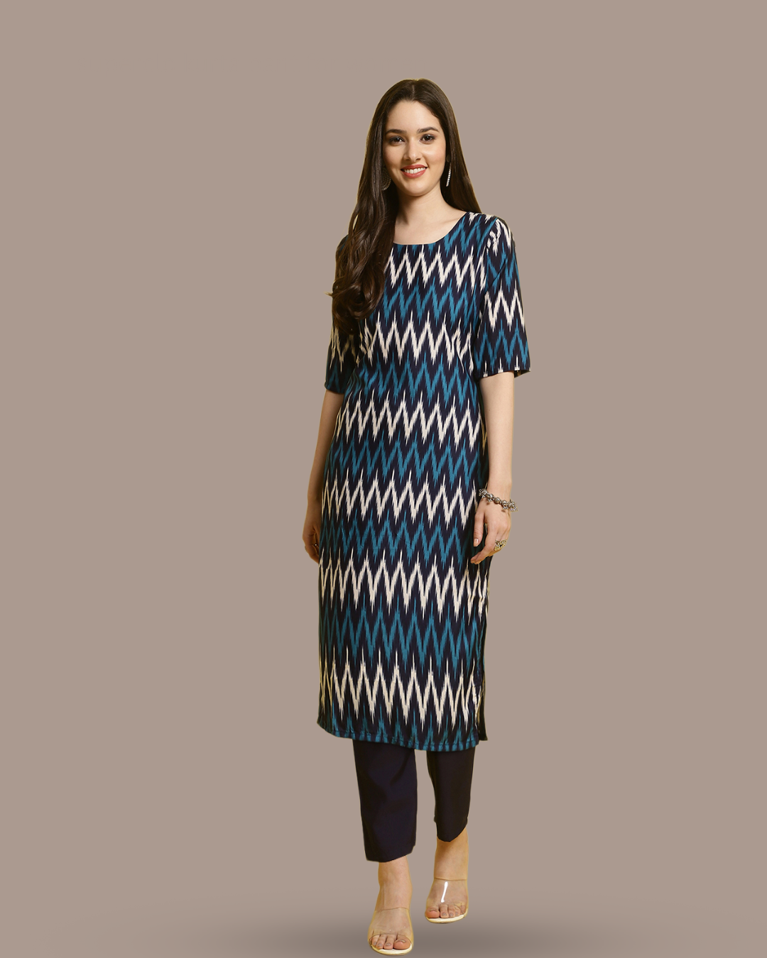 Contemporary Zigzag Charm Kurta With Pant