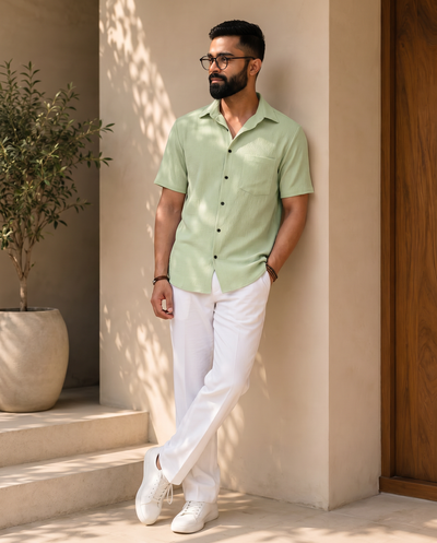 Minty Fresh Textured Shirt