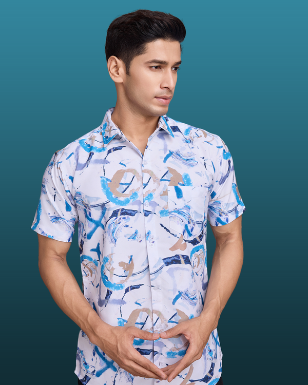 Blue Hues Printed Shirt