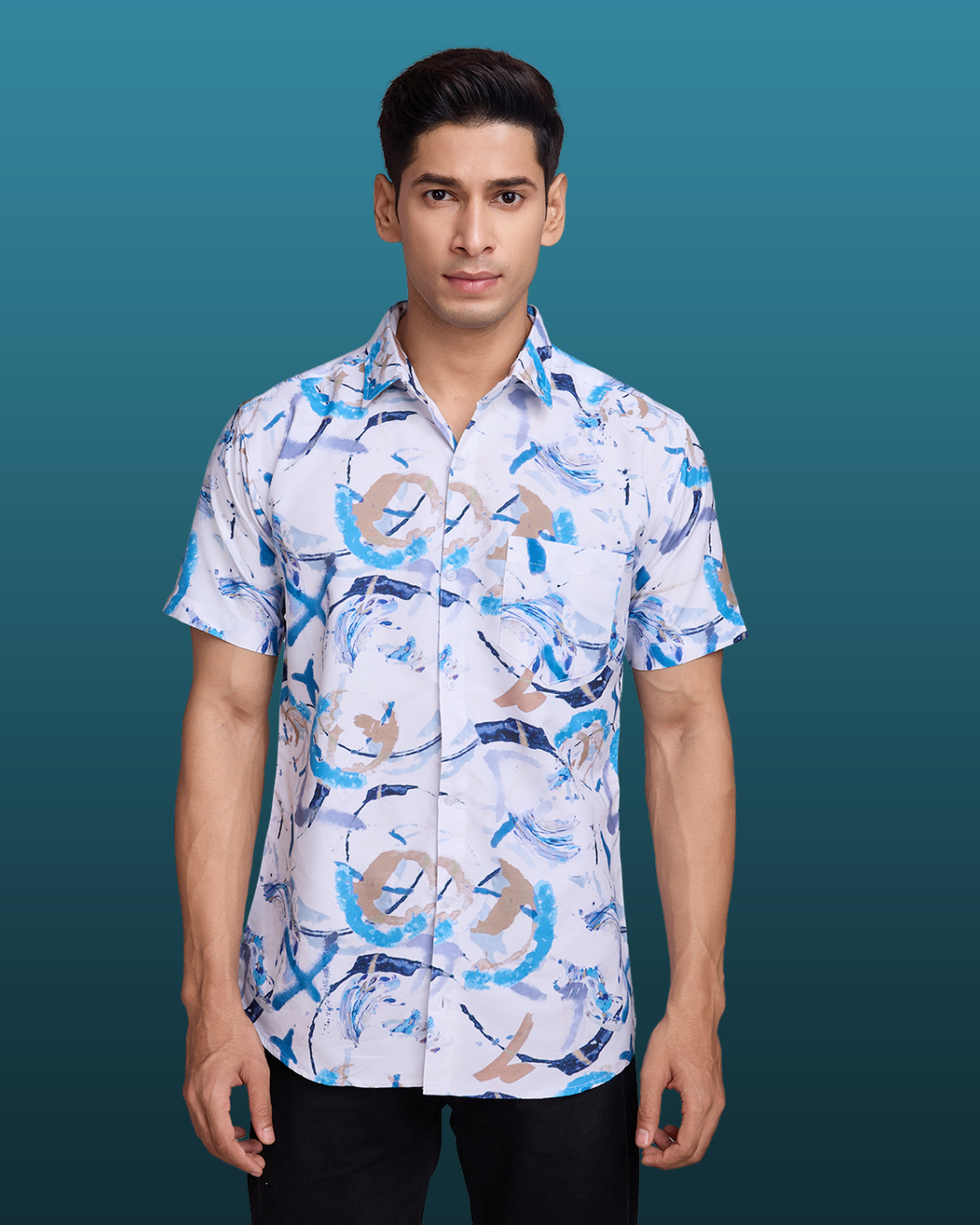 Blue Hues Printed Shirt
