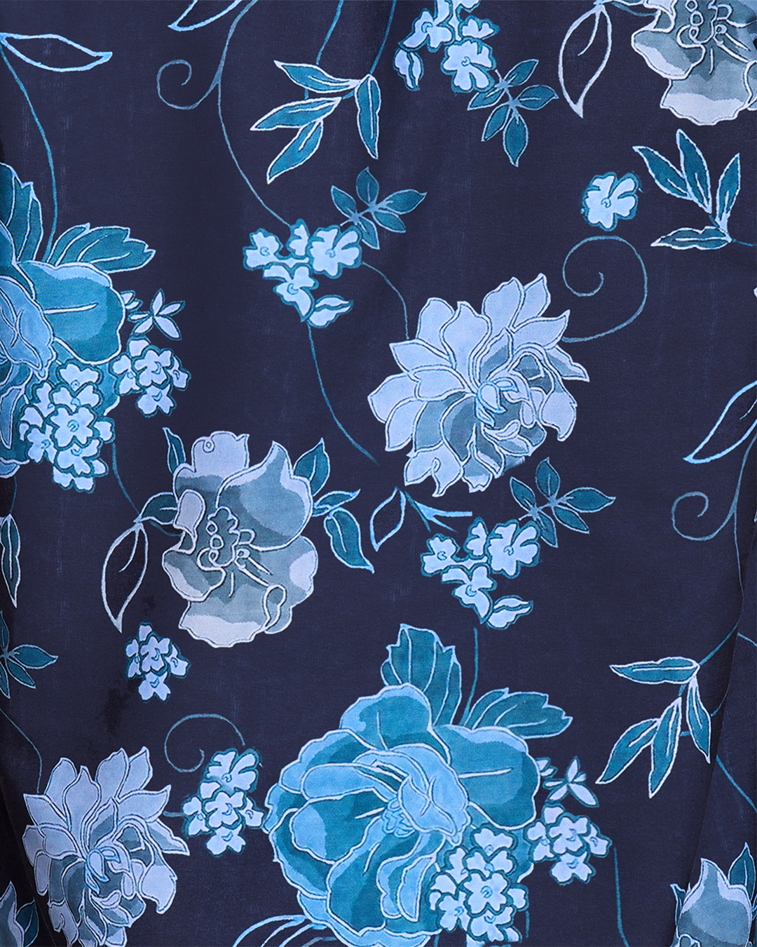 Blue Bloom Print Shirt