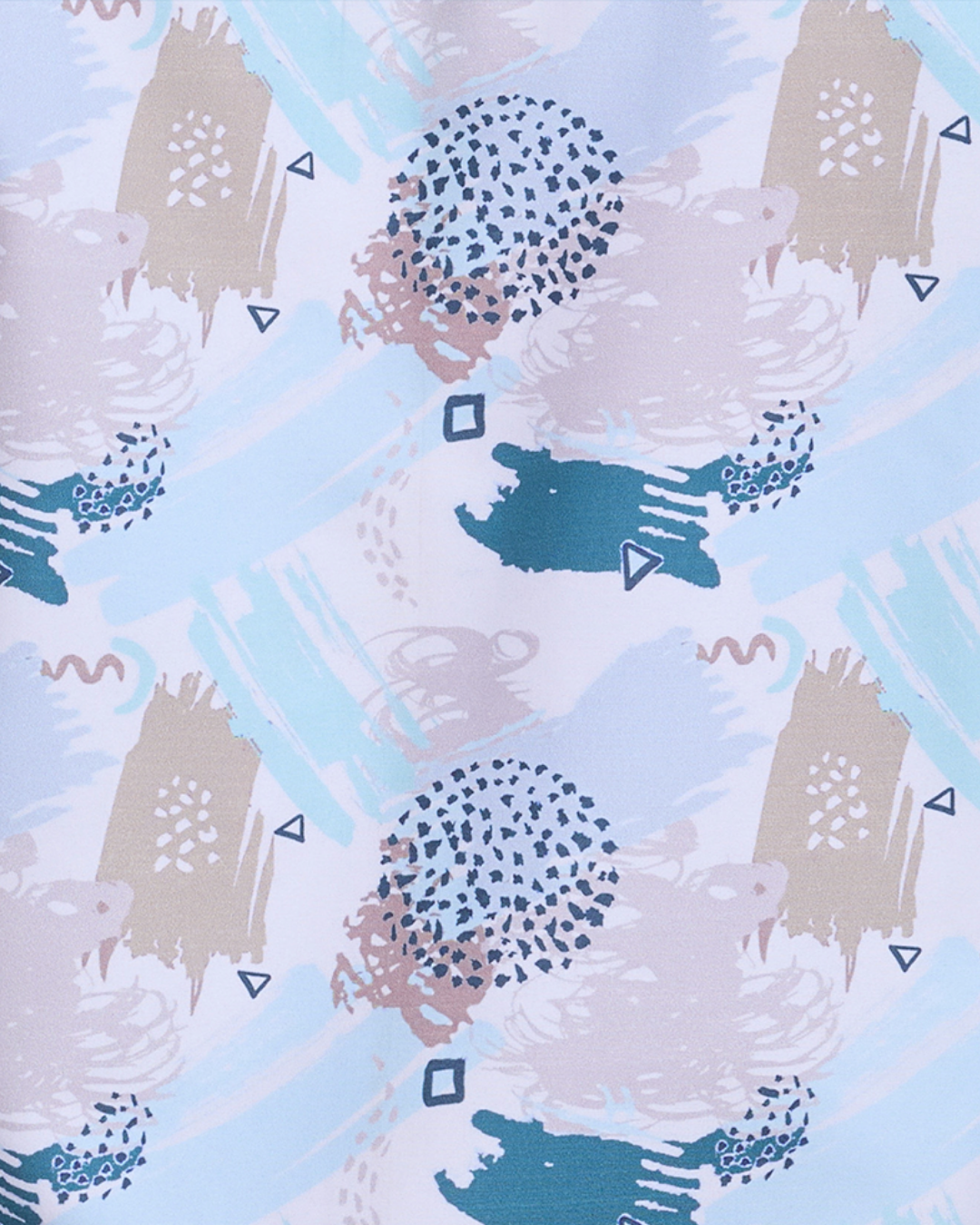 Creamed Blue Print Shirt